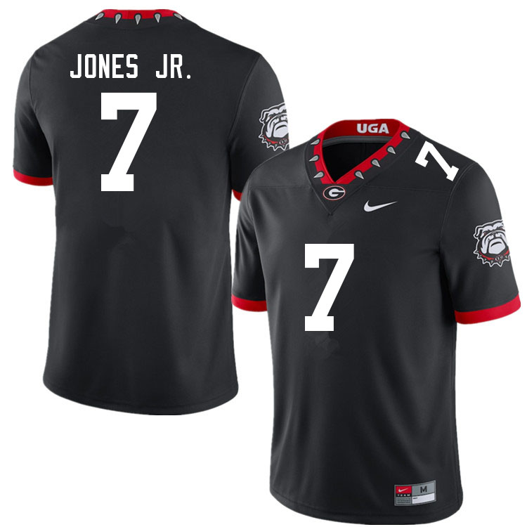 Georgia Bulldogs Men's Marvin Jones Jr. #7 Black 2022 100th Anniversary Stitched College UGA Football Jersey 23TH016VT